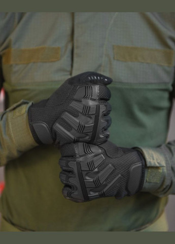 Тактические полномалые перчатки черные No Brand (322222661)