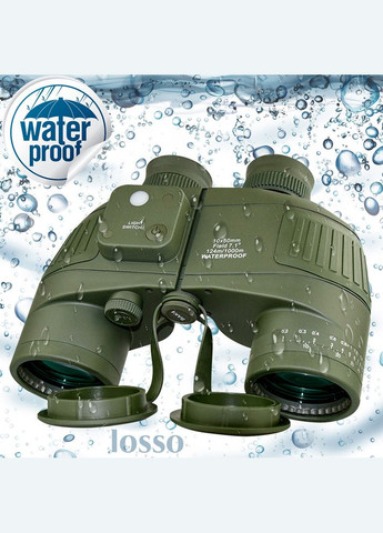 Бінокль Premium ARMY 10*50 тактичний із сіткою та компасом Losso (322776873)