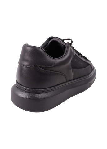Чорні кеди чоловічі чорні натуральна шкіра Berisstini 461-25DTS