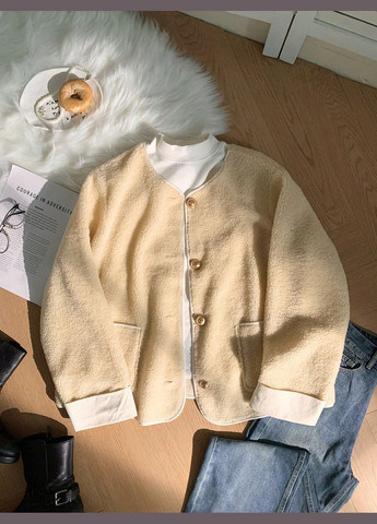 Бежевая демисезонная куртка SHEIN