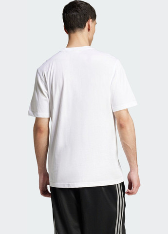 Біла футболка trefoil essentials adidas