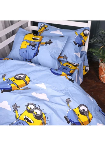 Комплект постільної білизни Ranforce Elite JUNIOR 17-0900 Minions Happy Полуторний Євро Mirson (399964992)