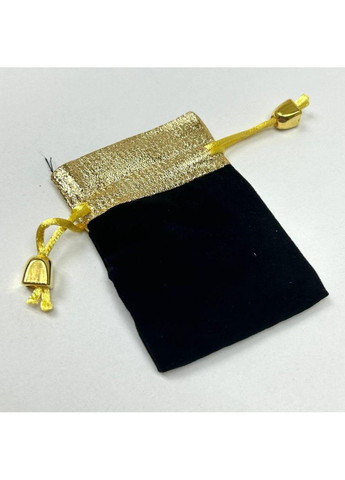 Мешок подарочный велюровый 7х9 см - черный с золотом Plus-plus (352746409)