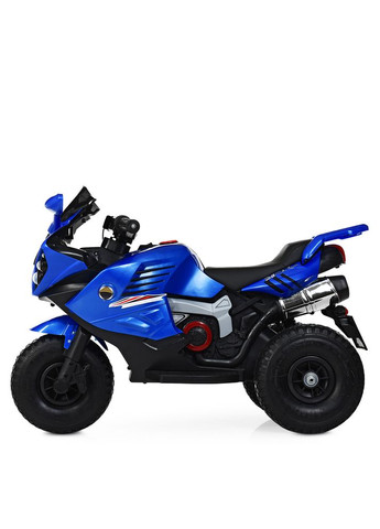 Детский электромотоцикл 2 двигателя 25W трехколесный синий (M4216AL-4) MFC (364112448)
