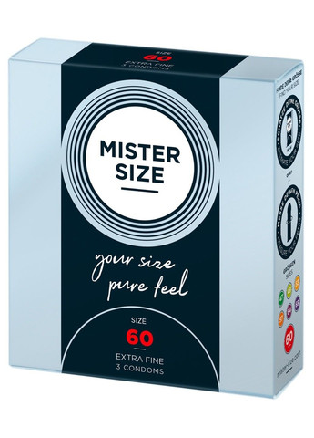 Презервативи MISTER SIZE (60 мм) 3шт No Brand (284236136)