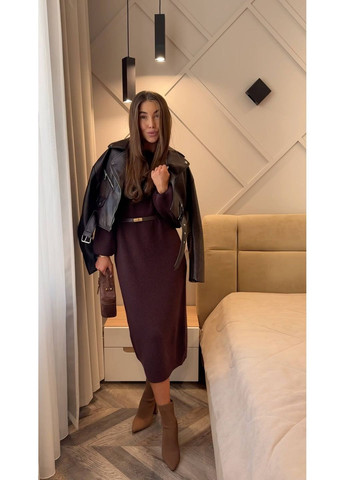 Коричнева повсякденний сукня жіноча Гермес однотонна