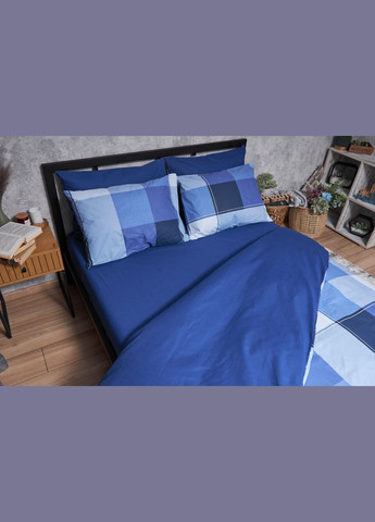 Комплект постельного белья Бязь Gold Люкс «» полуторный 143х210 наволочки 2х40х60 (MS-820004880) Moon&Star finland blue (293147913)