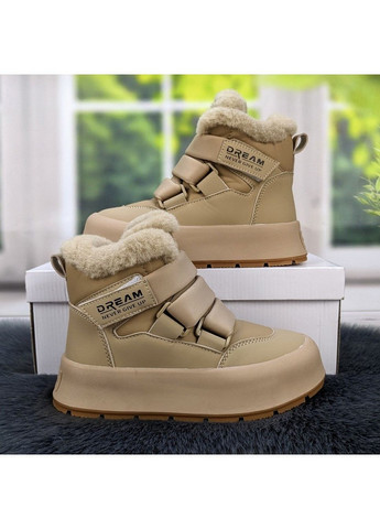 Бежевые повседневные зимние ботинки зимние детские для девочки Tom.M