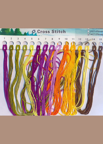 Набір для вишивання за нанесеною на канву схемою "The flower of happihess 1". AIDA 14CT printed 17*17 см Joy Sunday (313614147)