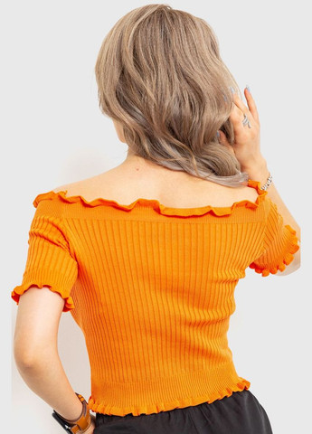 Топ жіночий ошатний в рубчик, колір помаранчевий, Ager (269342542)