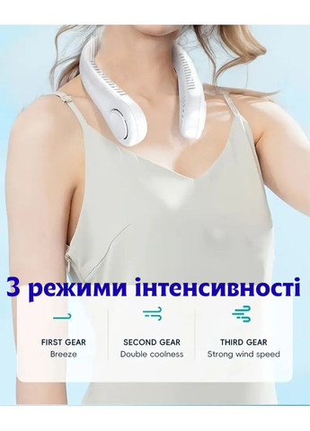 Портативный безлопастной мини-вентилятор на шею с аккумулятором, Вентилятор для путешествий, 3 режима мощности Blackview (351508273)