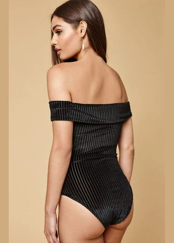 Чорний літній цільний вельветовий купальник xl No Brand