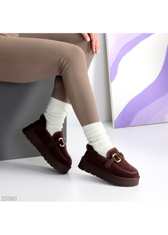 Автоледі Myriad з натуральної замші, шоколад, екохутро No Brand (360805944)