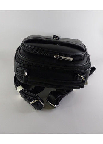 Рюкзак жіночий місткий з екошкіри на два відділення чорний Karlos Marconi (354333300)