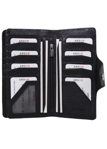 Купюрник мужской кожаный вертикальный черный 1122-45 Karya (355340184)