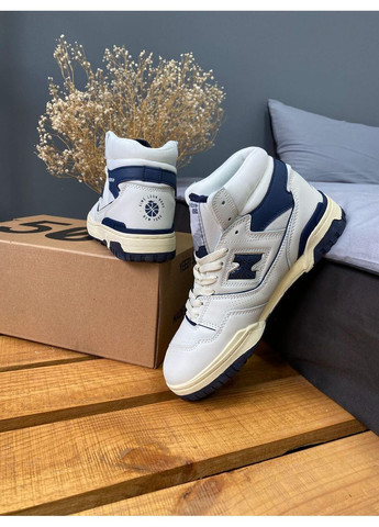 Белые демисезонные кроссовки мужские new balance 650 hight blue navy нью беланс 650 No Brand