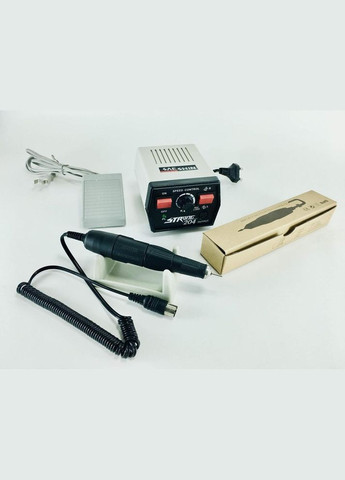 Професійний фрезер для манікюру та педикюру Strong 204 з педаллю та насадками 65Вт 35000 оборотів Чорний No Brand (340908248)