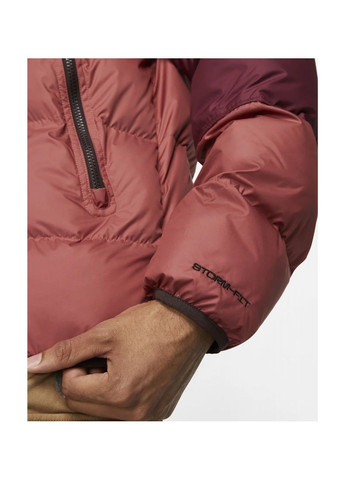 Бордовая мужской пуховик sportswear storm-fit windrunner bordo/peach dx2040-203 Nike