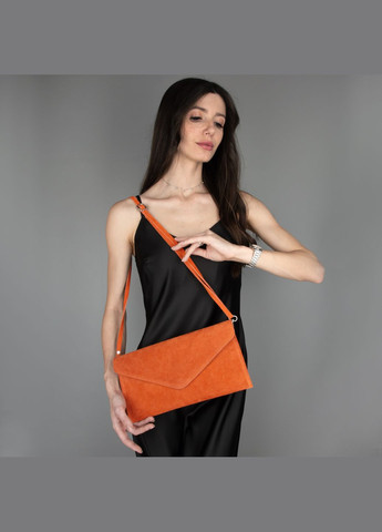 Жіночий замшевий клатч 03997 помаранчевий Virginia Conti (335076735)