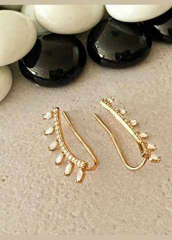 Позолочені Сережки-кафи. Позолота No Brand (345742002)