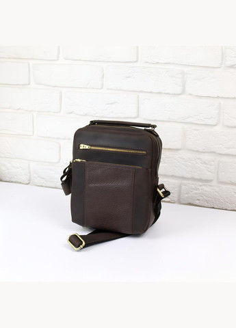 Сумка чоловіча шкіряна через плече. Шкіра Crazy Horse Коричнева. STOK (294614306)