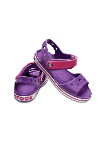 Фиолетовые повседневные, домашние детские сандалии crocband sandal kids 27 р 15.8-16.6 см фиолетовые 12856-c10 amethyst Crocs на липучке
