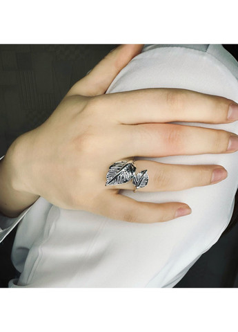 🍃 Срібна каблучка "Листок" чернена — ніжність природи в ювелірному дизайні Family Jewelry House (351897789)