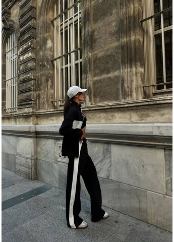 Женский спортивный костюм: кофта с высоким воротником и брюки свободного кроя. MonCher (352167853)