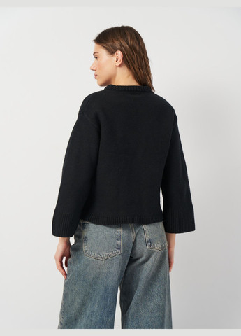 Чорний демісезонний светр з вовни з домішкою кашеміру H&M