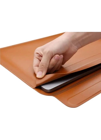 Чехол-карман Skin Pro II Leather Sleeve для MacBook Air 15" (2023-2025) Brown [159612] WIWU (399209031)