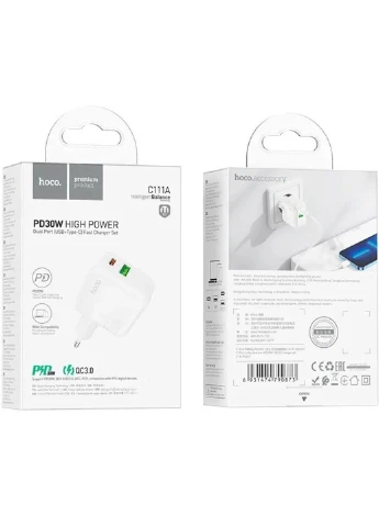 Уценка СЗУ C111A PD 30W+QC3.0 (1USB-A/1C) Hoco (400519372)