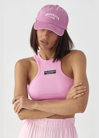 Приталенный женский топ в рубчик Lurex (334451584)