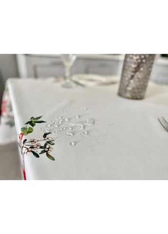 Скатерть водоотталкивающая Navidad105 150х240 см 100% полиэстер белая No Brand (401270046)