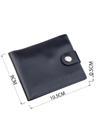 Мужское портмоне с монетницей кожаное 16212 Синее Shvigel (314771598)