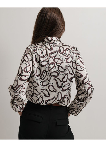 Світло-коричнева блуза молочно-коричневий Modalinda