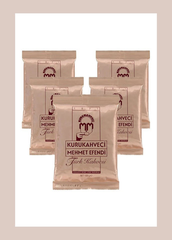 Турецька кава мелена 100 г 5 шт Kurukahveci Mehmet Efendi (333834826)
