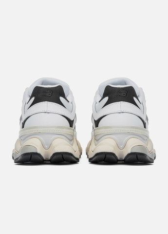 Белые демисезонные кроссовки мужские new balance white black No Brand 9060