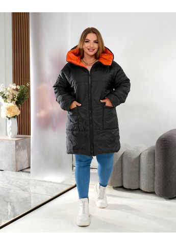 Оранжевая демисезонная женская куртка-пальто Asi.Store.ua