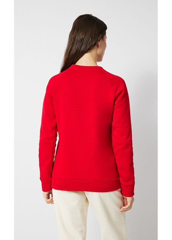 Красный женский свитшот с вышивкой vishivano4ka 0015 геометрический вышивка (369003733)