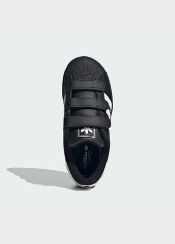 Черные всесезонные кроссовки superstar ii comfort closure kids adidas