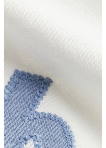 Белая летняя женская футболка оверсайз с принтом н&м (56987) s белая H&M