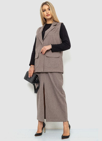 Костюм женский классический с юбкой, цвет серый, Kamomile (276393144)