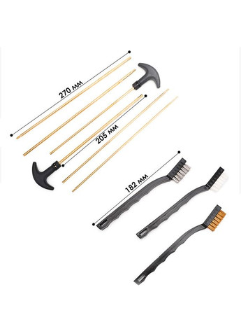 Набір для чищення зброї GK26 58 предметів у пластиковому кейсі 13 шт. Lesko (352012728)