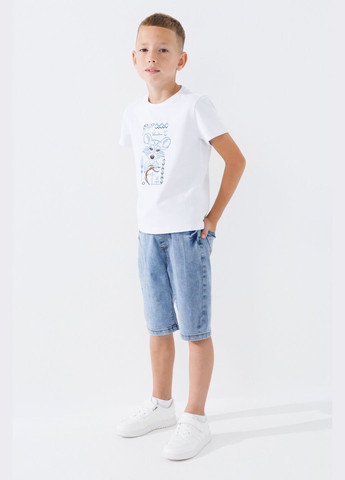 Белая летняя футболка патриотическая детская s-p-kb02302-fl 116 см белый (2000990627209s) shop (2000990627209) Demos