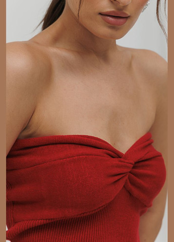 В'язаний топ-тубус із фігурним ліфом чорний Arjen — 294907263