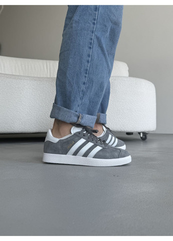 КРОСІВКИ ЖІНОЧІ ADIDAS GAZELLE GREY АДІДАС ГАЗЕЛЬ No Brand сірі демісезони (369389144)