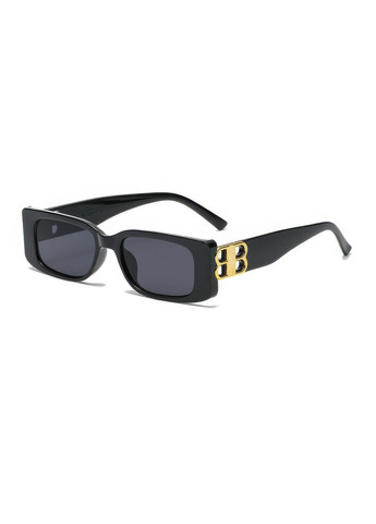 Сонцезахисні окуляри квадратні 2B чорні No Brand (294052305)