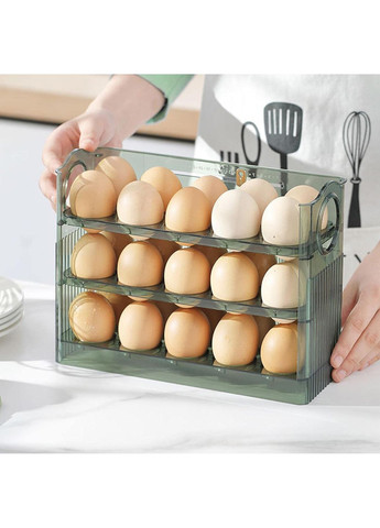 Контейнер для зберігання яєць, органайзер для яєць у холодильник, лоток для яєць 30 штук Kitchen Master (322765910)