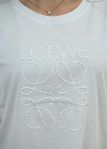 Белая летняя футболка женская Loewe TISORT