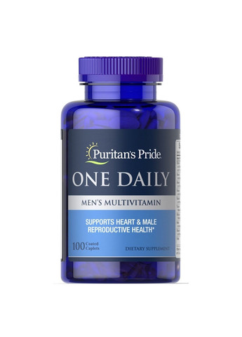 Витамины и минералы One Daily Men's Multivitamin, 100 каплет Puritans Pride (293418479)